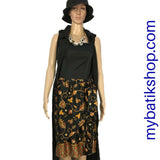 Batik for Couple Semi Silk Black and Gold