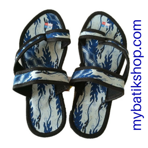Batik Sandals Blue