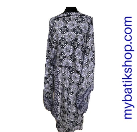 Two-piece Paris Modern Sarong Dress Blue