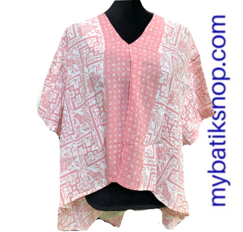 Batik Paris Top Baby Pink Oversize Short-sleeves