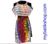 Batik Tulis Abstract Lace Top Sleeveless Dress